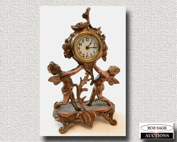 Metal Figural Clock