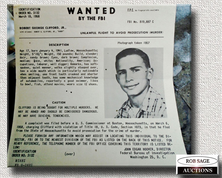 1958 Wanted Poster