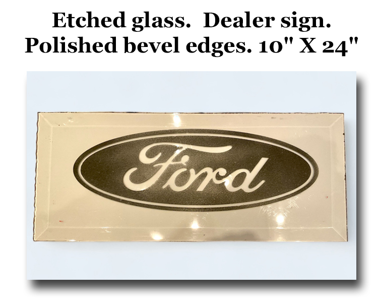 Ford Glass Dealer Sign