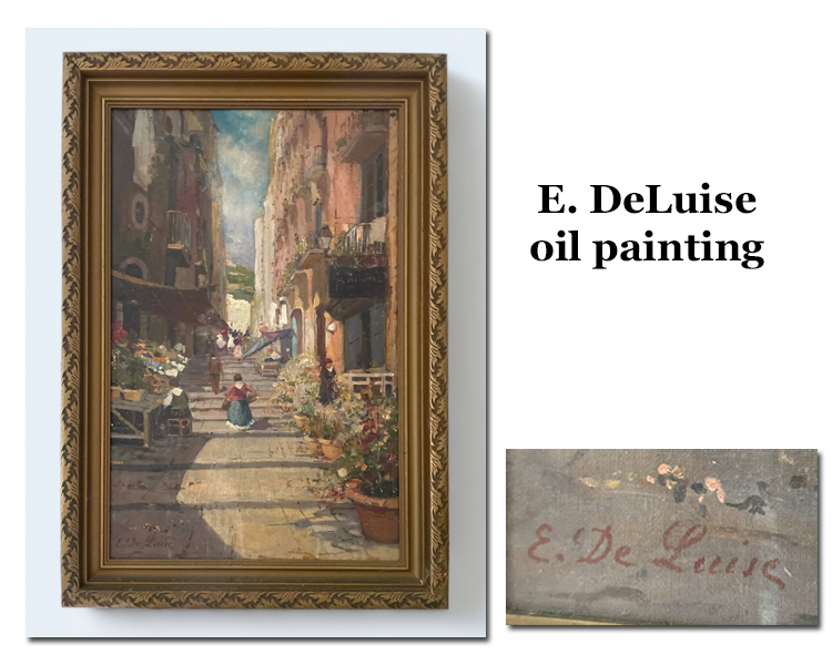 E Deluise Oil Painting
