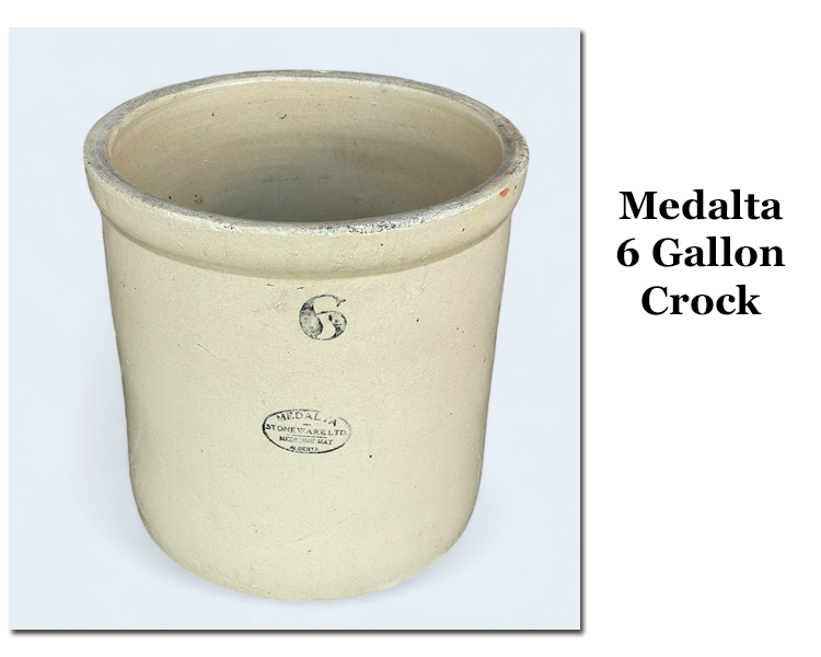 Medalta 6 Gallon Crock