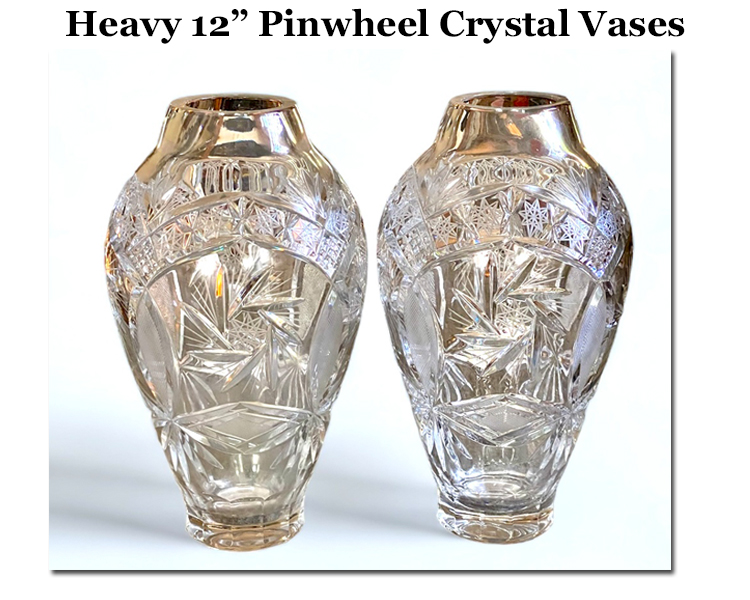 Pinwheel Crystal Vases
