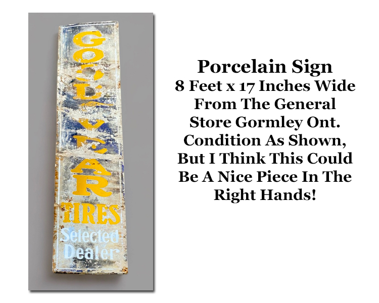 8 Foot Goodyear Porcelain Dealer Sign