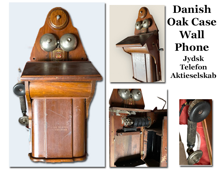 Danish Oak Wall Telephone