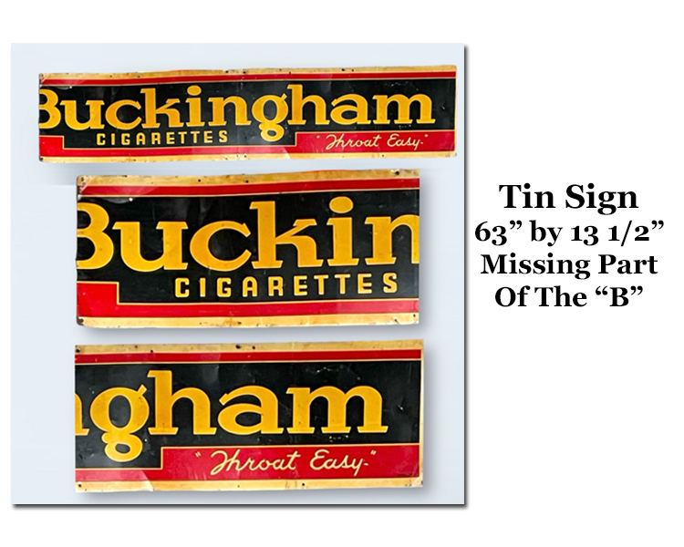 1940 Buckingham Tin Sign