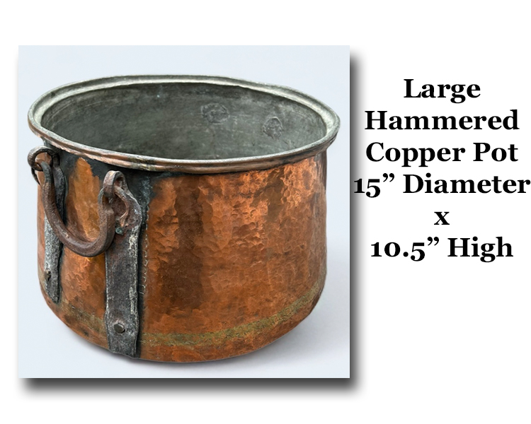 Large Hammered Copper Pot