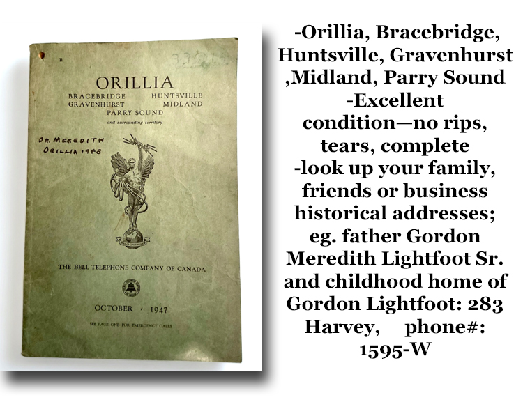 1947 Orillian & Area Phone Book