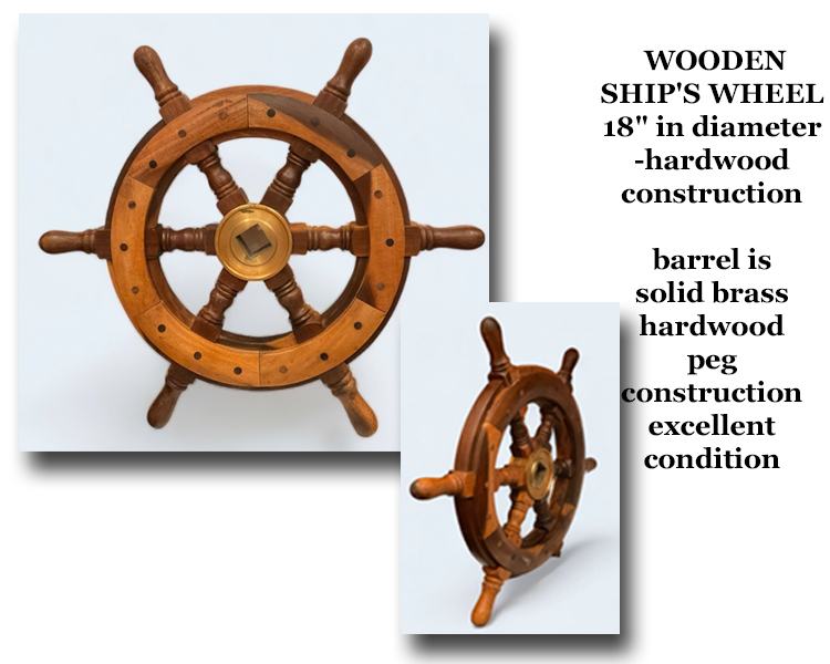 18" Wooden Ship's Wheel