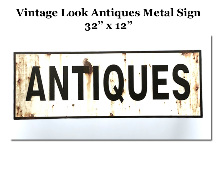 Metal Antiques Sign