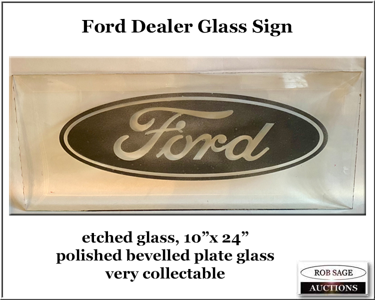 #263 Glass Ford Sign