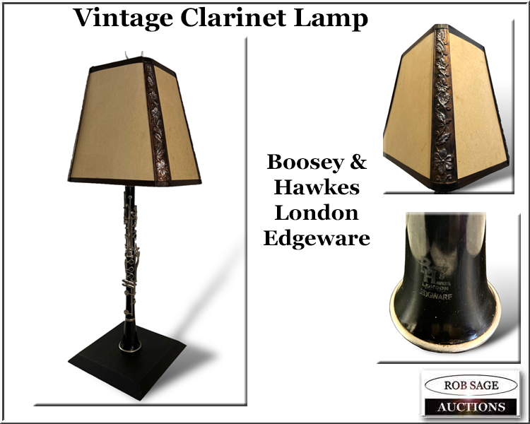 #215 Vintage Clarinet Lamp