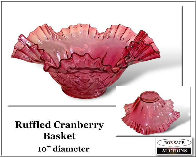 #60 Ruffled Cranberry Basket