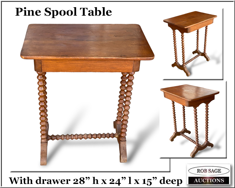 #219 Pine Spool Table