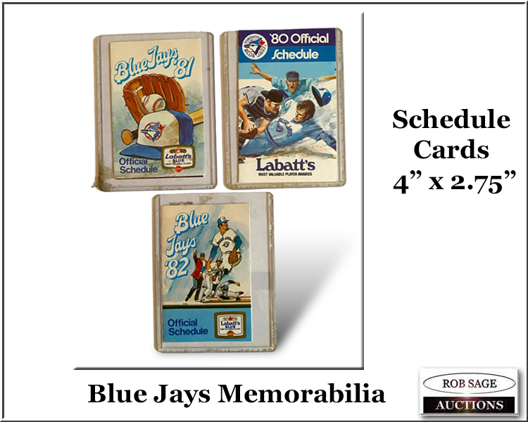 #162 Blue Jays Schedule Cards