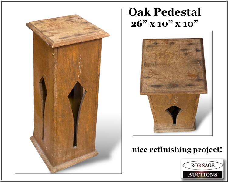 #187 Oak Pedestal