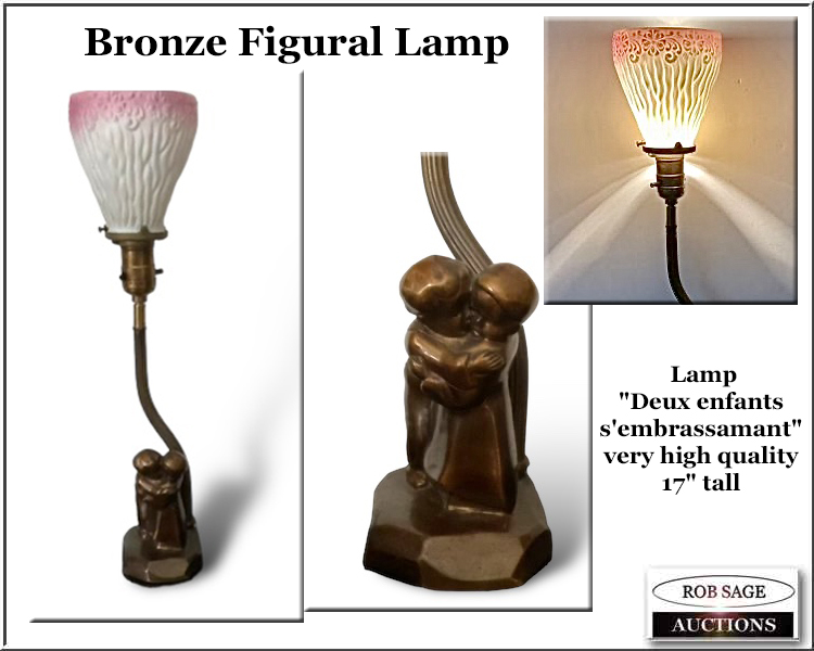#140 Bronze Figural Lamp