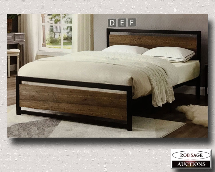 Metal & Wood Bed