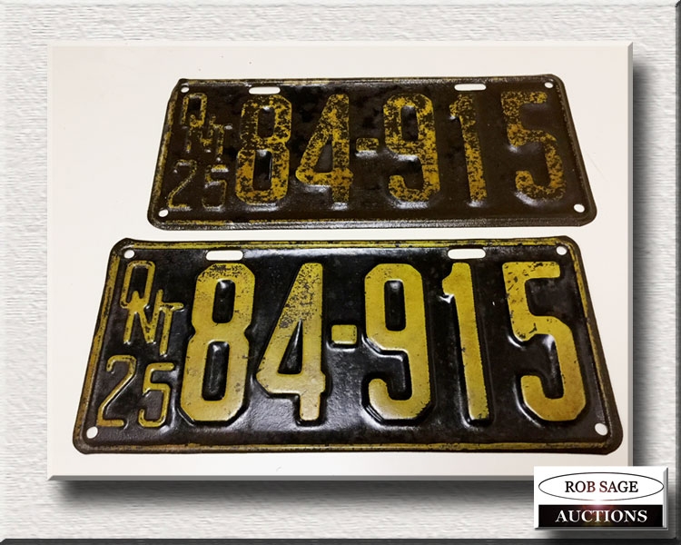 1925 License Plates