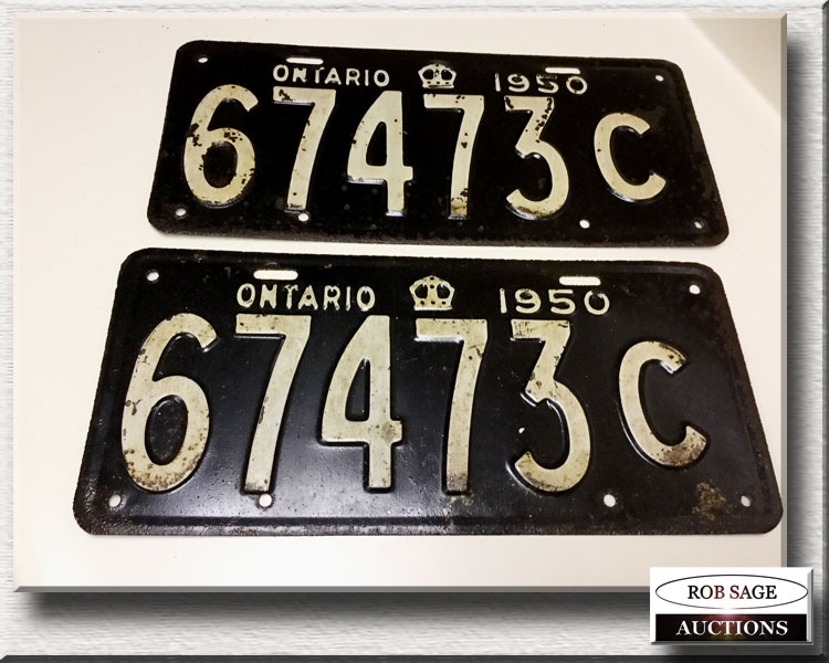1950 License Plates